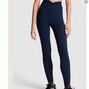 🎀5 for $25🎀 VS PINK Cotton High-Waist Twist Crossover Leggings - Black - Size S